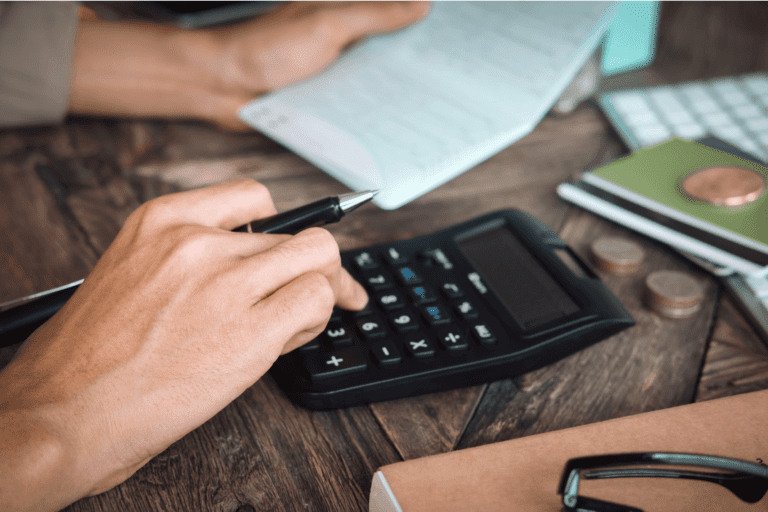 Person making TDSR calculation for their home loan application in Singapore